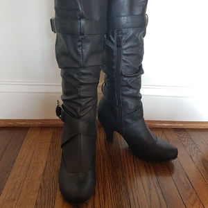 Black Knee High Boots